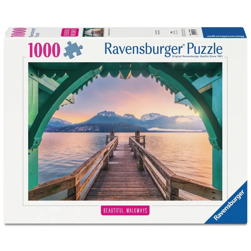 Ravensburger 01762-2 Romantic Footbridge At Lac D'annecy 1000Pc Jigsaw Puzzle 1