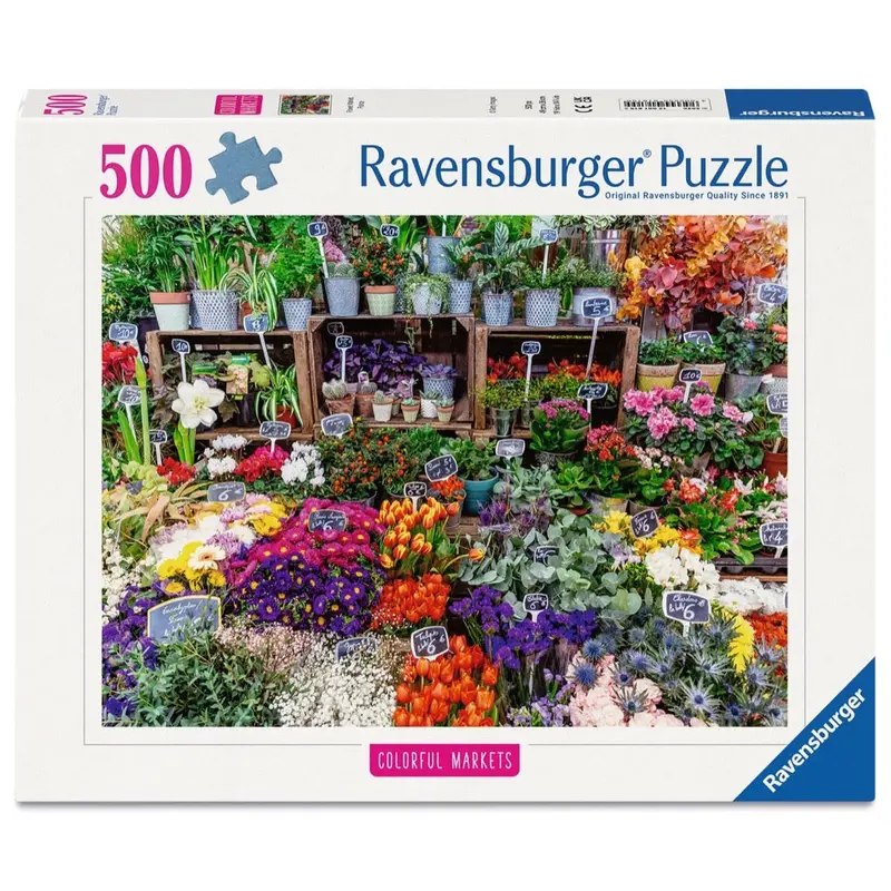 Ravensburger 01815-5 Flower Market France 500Pc Jigsaw Puzzle 1