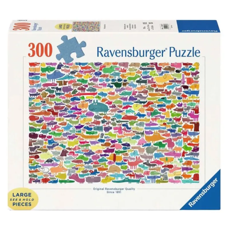 Ravensburger 01837-7 387 Dogs & One Cat 300Pc Jigsaw Puzzle 1