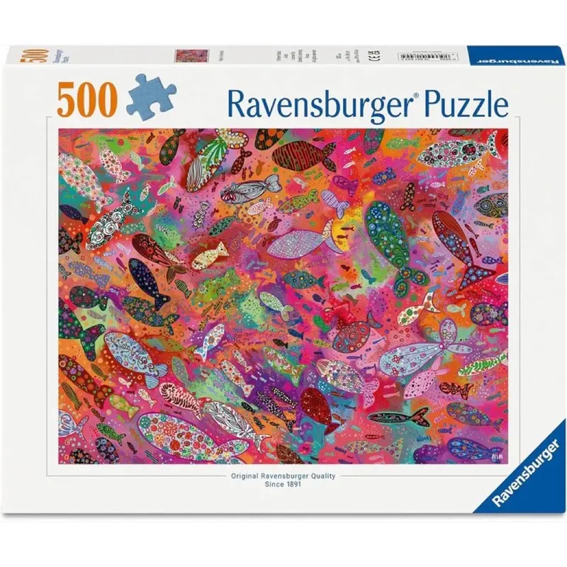 Ravensburger 01844-5 Fish In Fuchsia 500Pc Jigsaw Puzzle 1