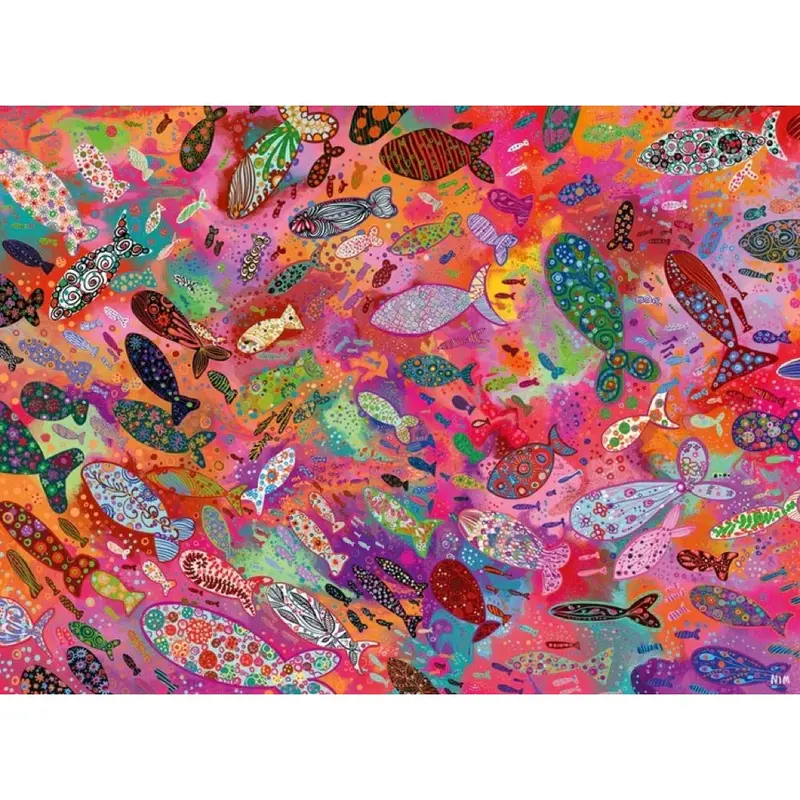 Ravensburger 01844-5 Fish In Fuchsia 500Pc Jigsaw Puzzle 2