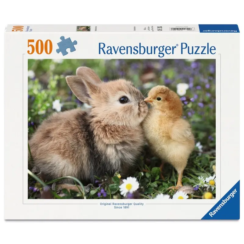 Ravensburger 01900-8 Rabbit And Chick 500Pc Jigsaw Puzzle 1
