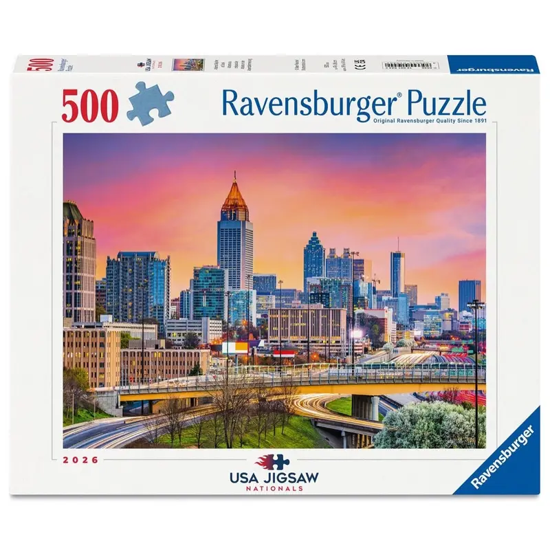 Ravensburger 01944-2 Atlanta Skyline At Dusk 500Pc Jigsaw Puzzle 1