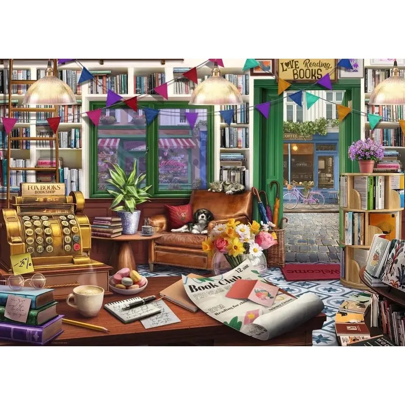 Ravensburger 01983-1 Book Lover's Shop Wt 1000Pc Jigsaw Puzzle 2