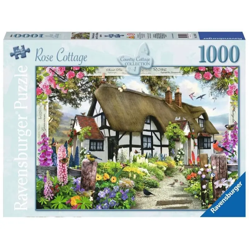 Ravensburger 01985-5 Rose Cottage 1000Pc Jigsaw Puzzle 1