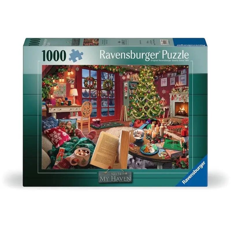 Ravensburger 01987-9 My Haven No 14 Christmas Cabin 1000Pc Jigsaw Puzzle 1