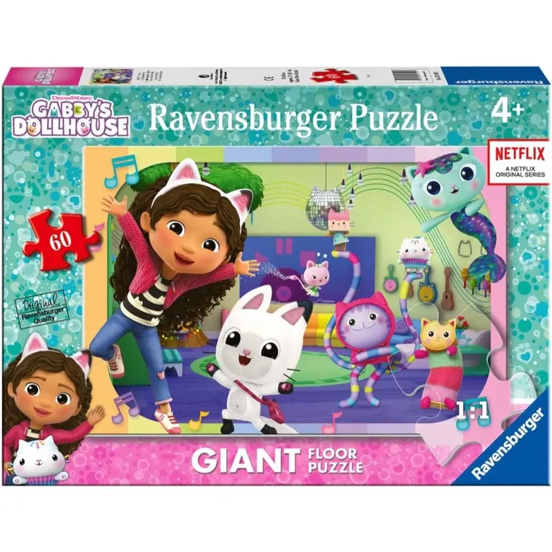 Ravensburger 03180-1 Gabby's Dollhouse Giant Floor 60Pc Jigsaw Puzzle 1