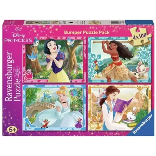 Ravensburger 04031-6 Disney Princess Bumper Pack 4X100pc Jigsaw Puzzle 1