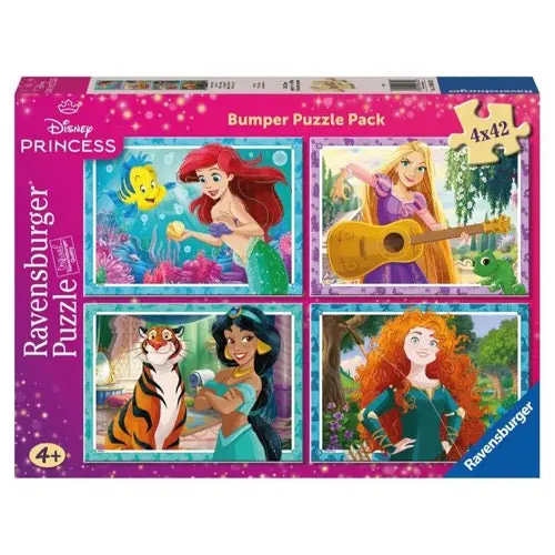 Ravensburger 04032-3 Disney Princess Bumper Pack 4X42pc Jigsaw Puzzle 1