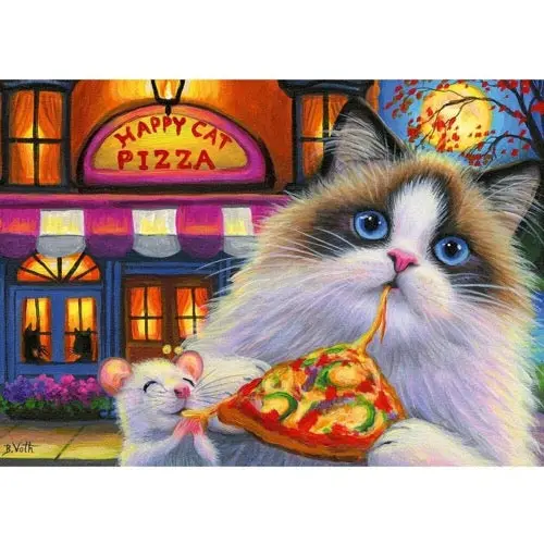 Ravensburger 04060-6 Happy Cat Pizza 35Pc Jigsaw Puzzle 2