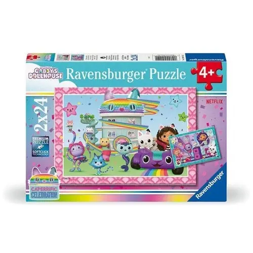 Ravensburger 04112-2 Gabby's Dollhouse Ready To Party! 2X24pc Jigsaw Puzzle 1