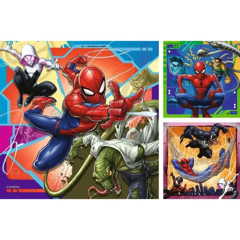 Ravensburger 04115-3 Marvel Spider-Man It's Web-Slinging Time! 3X49pc Jigsaw Puzzle 2