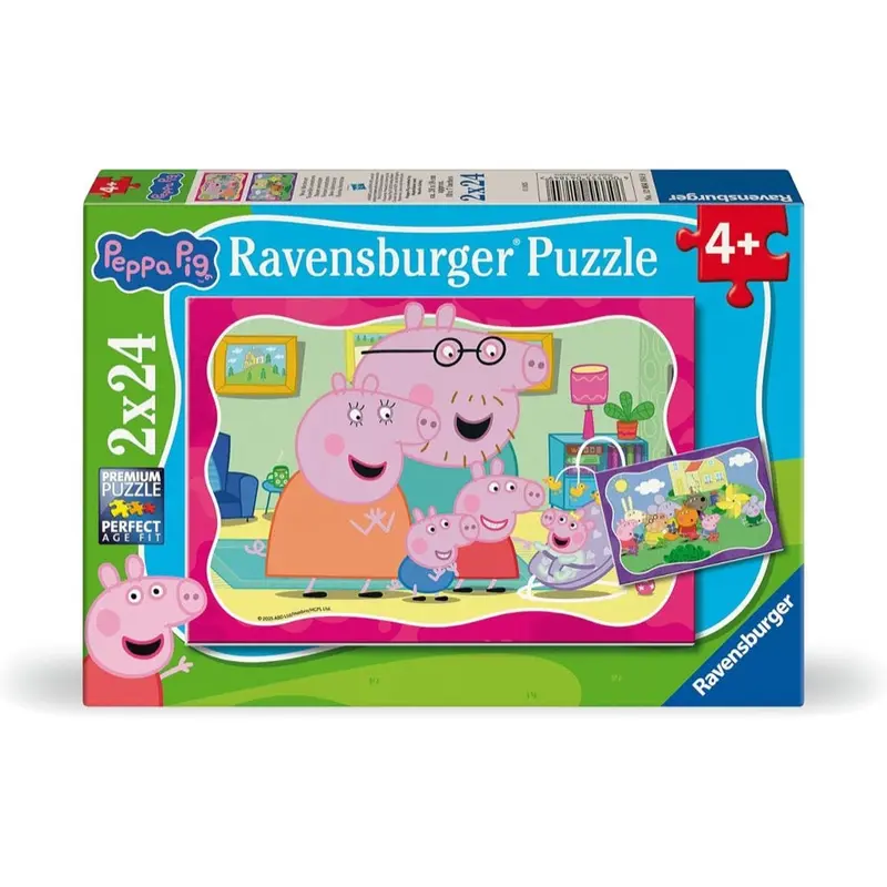 Ravensburger 04184-9 Peppa Pig 2X24pc Jigsaw Puzzle 1