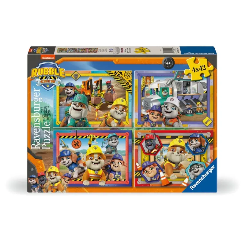 Ravensburger 04189-4 Rubble & Crew Bumper Pack 4X42pc Jigsaw Puzzle 1