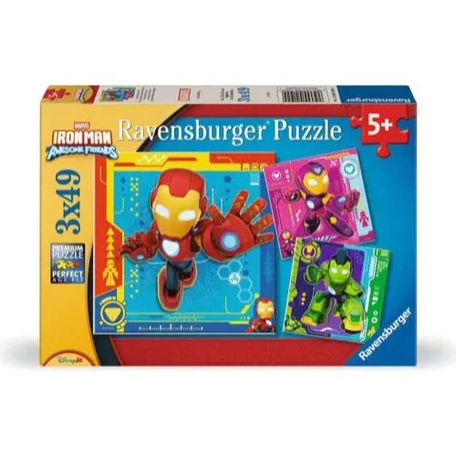 Ravensburger 04192-4 Iron Man & His Awesome Friends 3X49pc Jigsaw Puzzle 1