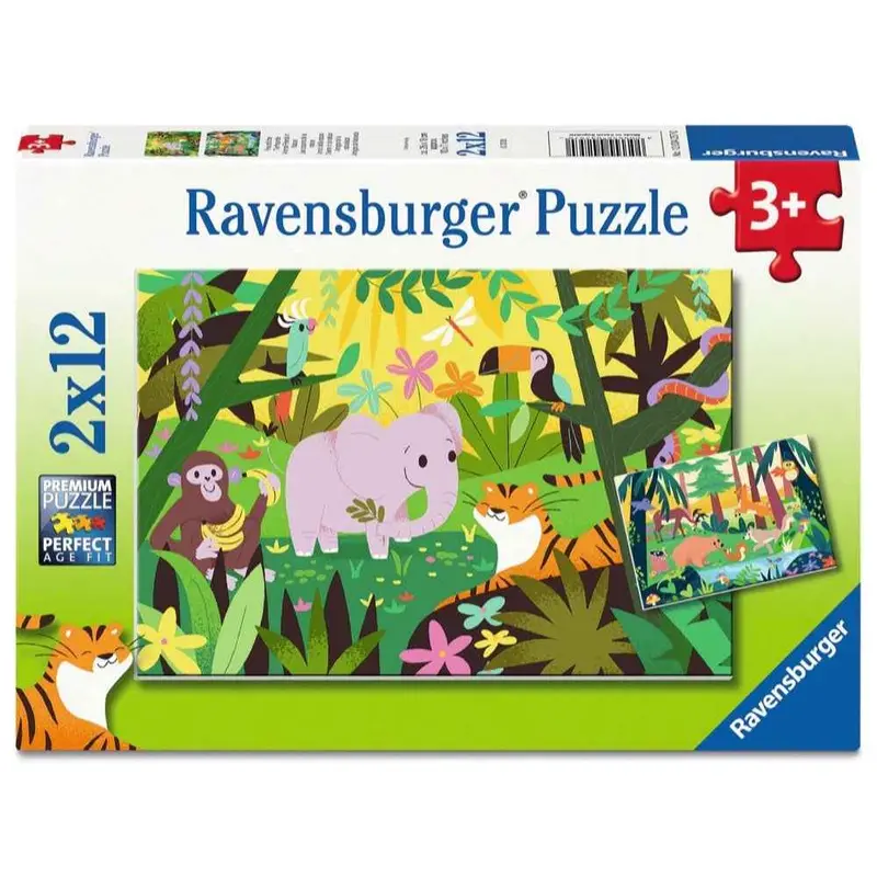 Ravensburger 04257-0 Animal Friends In Nature 2X12pc Jigsaw Puzzle 1