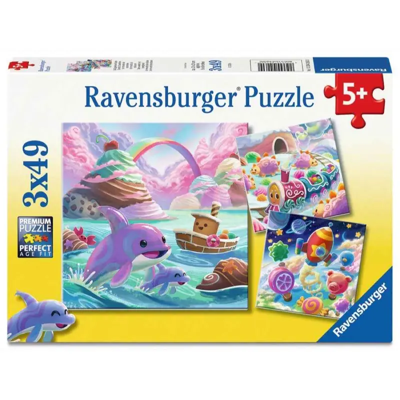 Ravensburger 04260-0 Candy Coastline 3X49pc Jigsaw Puzzle 1