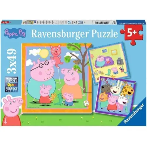 Ravensburger 05579-1 Peppa's Family & Friends 3X49pc Jigsaw Puzzle 1