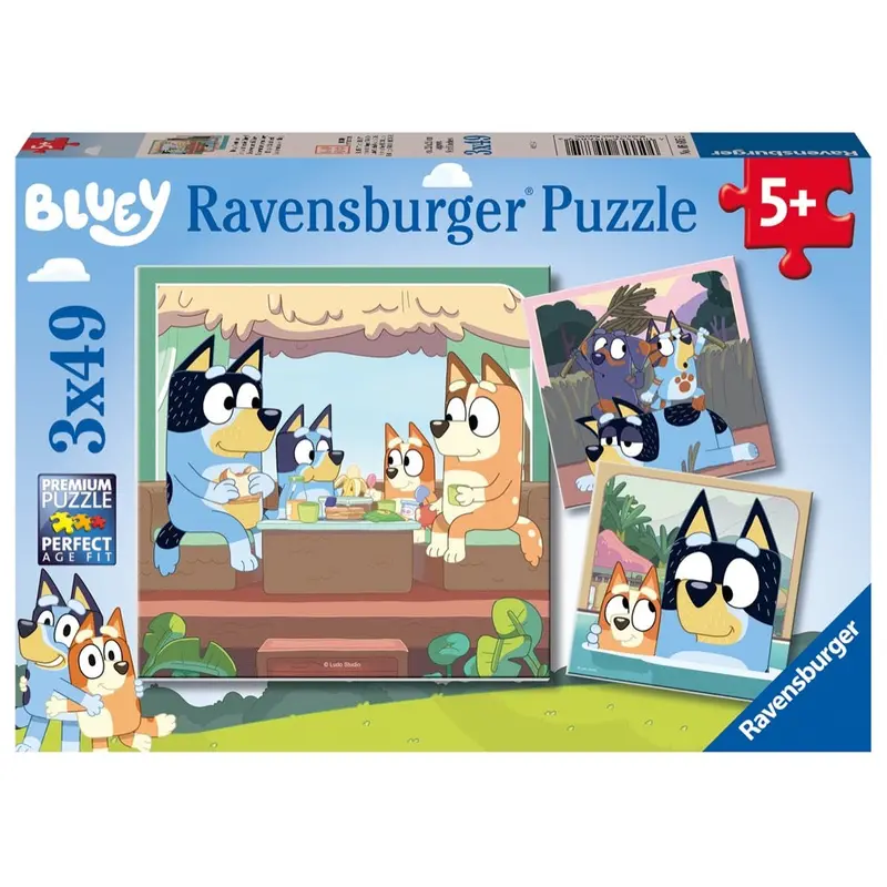 Ravensburger 05685-9 Bluey 3X49pc Jigsaw Puzzle 1
