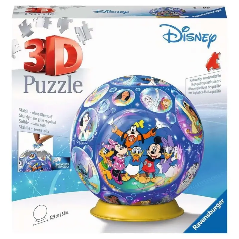 Ravensburger 11561-7 3D Puzzleball Disney Characters 72Pc Jigsaw Puzzle 1