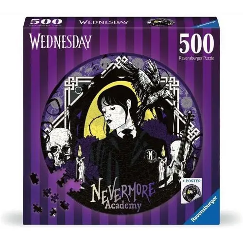Ravensburger 17573-4 Wednesday Nevermore Puzzle 500Pc Jigsaw Puzzle 1