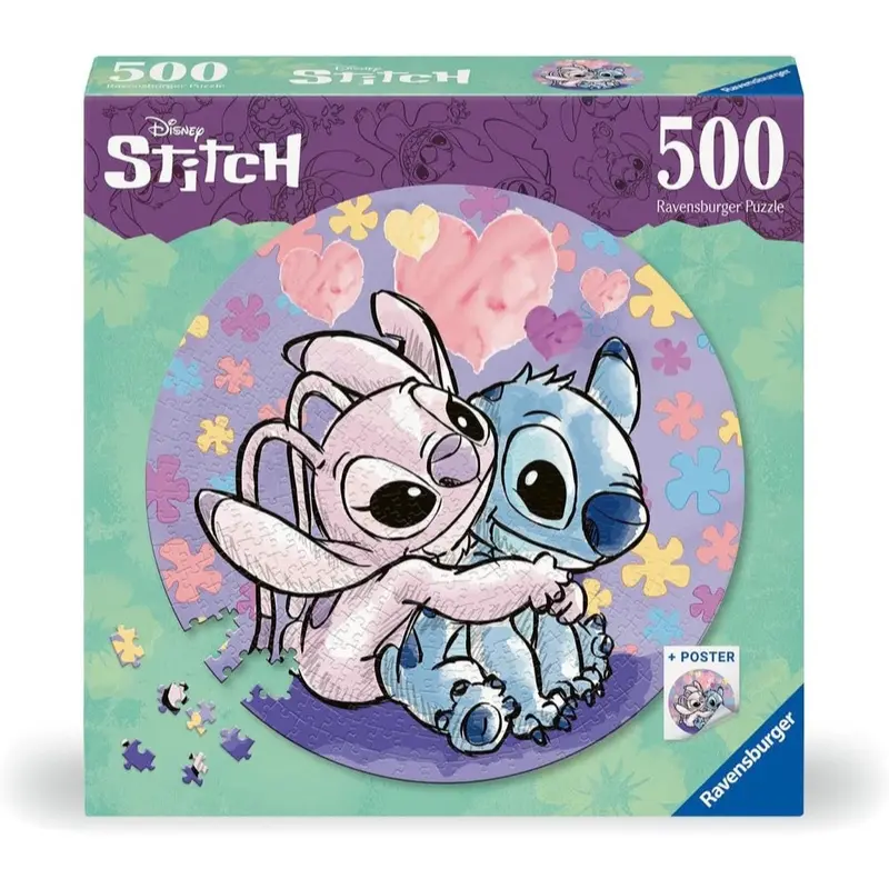 Ravensburger 17581-9 Disney Stitch Round Puzzle 500Pc Jigsaw Puzzle 1
