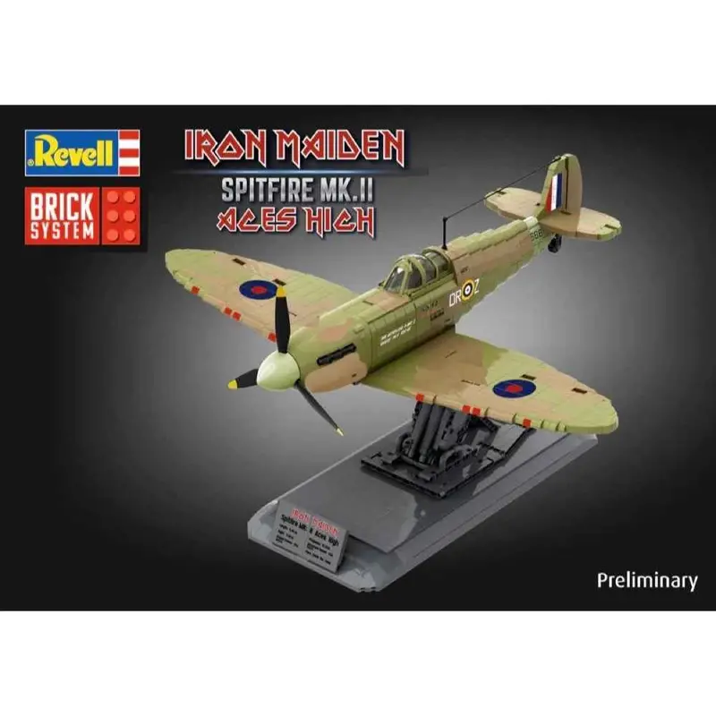 Revell 00962 1/18 Iron Maiden Spitfire Mk.Ii Aces High Brick System 1