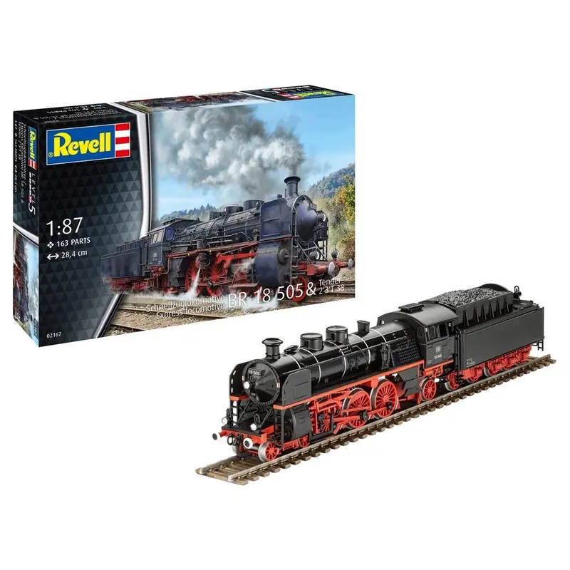 Revell 02167 1/87 Express Locomotive Br 18 505 With Tender 2'3' T38 1