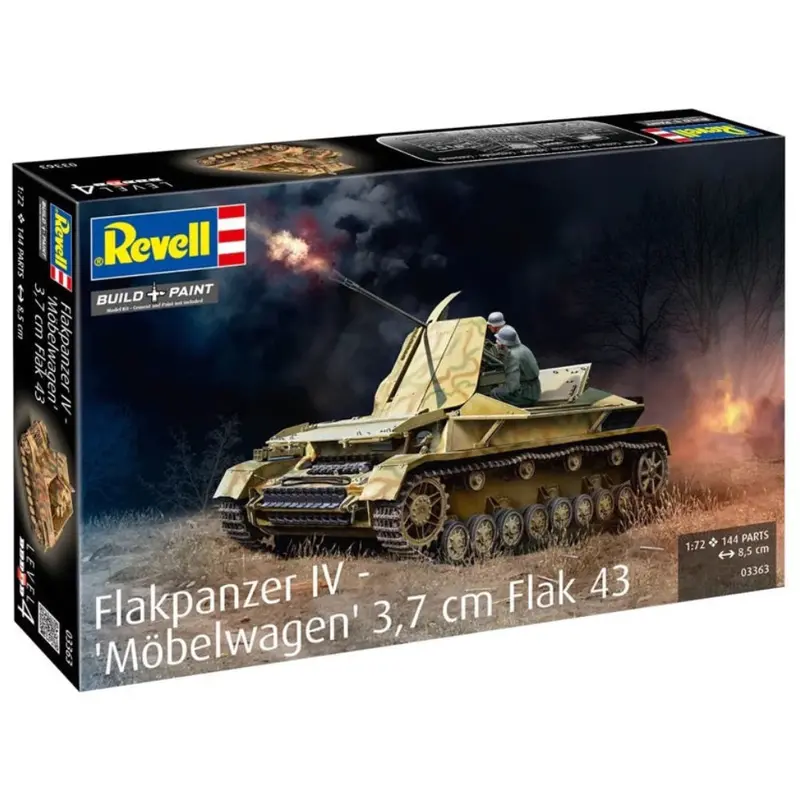Revell 03363 1/72 Flakpanzer Iv Möbelwagen 3,7Cm Flak 43 1