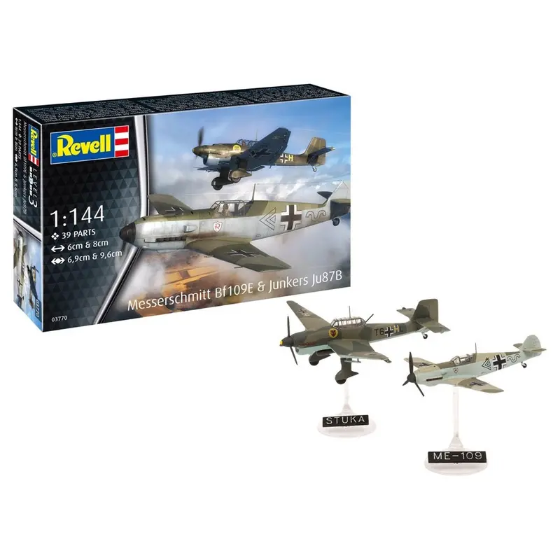 Revell 03770 1/144 Messerschmitt Bf109e & Junkers Ju87b 1