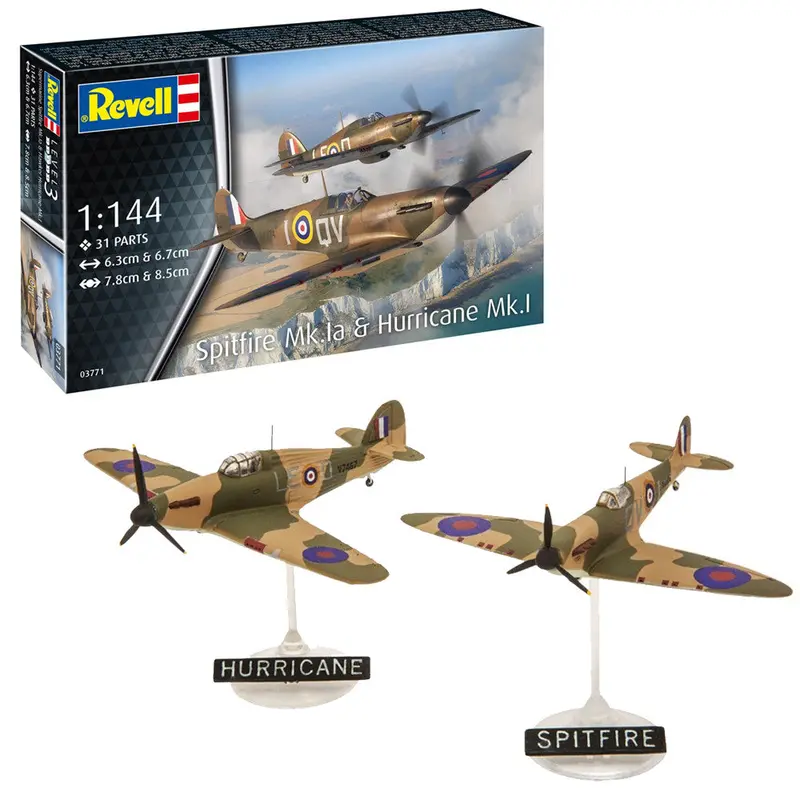 Revell 03771 1/144 Spitfire Mk.1A & Hurricane Mk.1 1