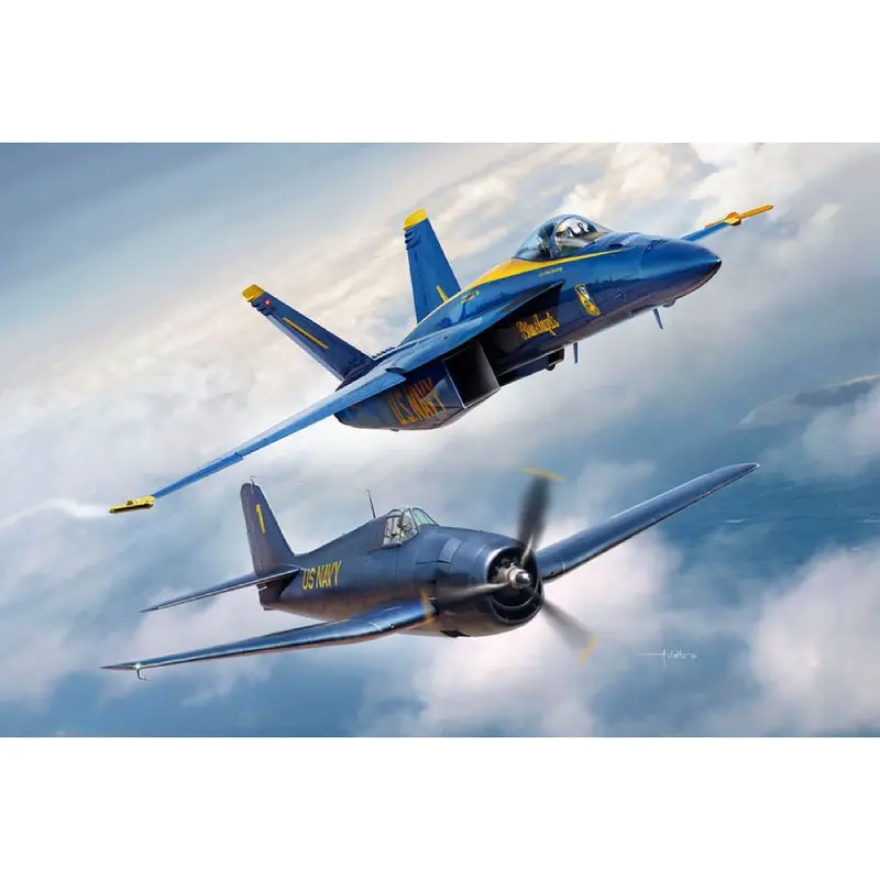 Revell 05613 1/72 Blue Angels 80 Years F/A-18E + F6f-5 Hellcat 1