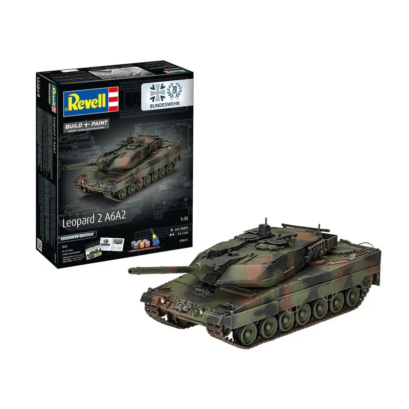 Revell 05631 1/35 70 Years Bundeswehr Leopard 2 A6a2 Exclusive Edition Gift Set 1