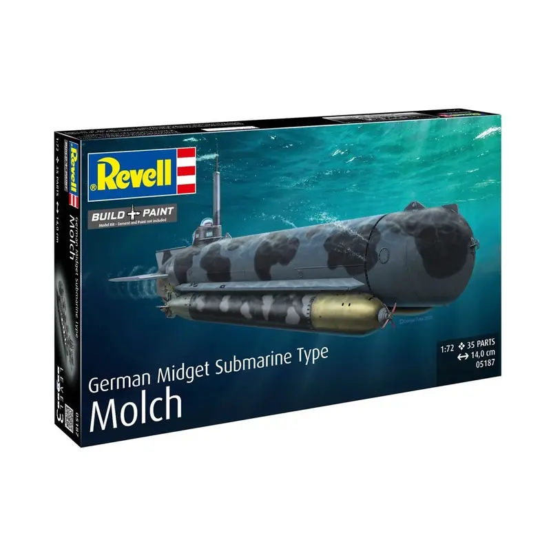Revell 065187 1/72 German Midget Submarine Type Molch Model Set 1