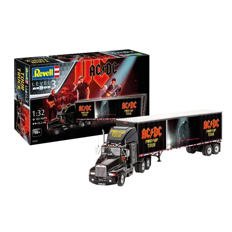 Revell 07731 1/32 Tour Truck & Trailer Ac/Dc Power Up Gift Set 1