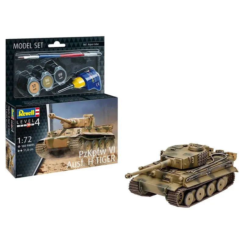 Revell 63262 1/72 Pzkpfw Vi Ausf. H Tiger Model Kit Set 1