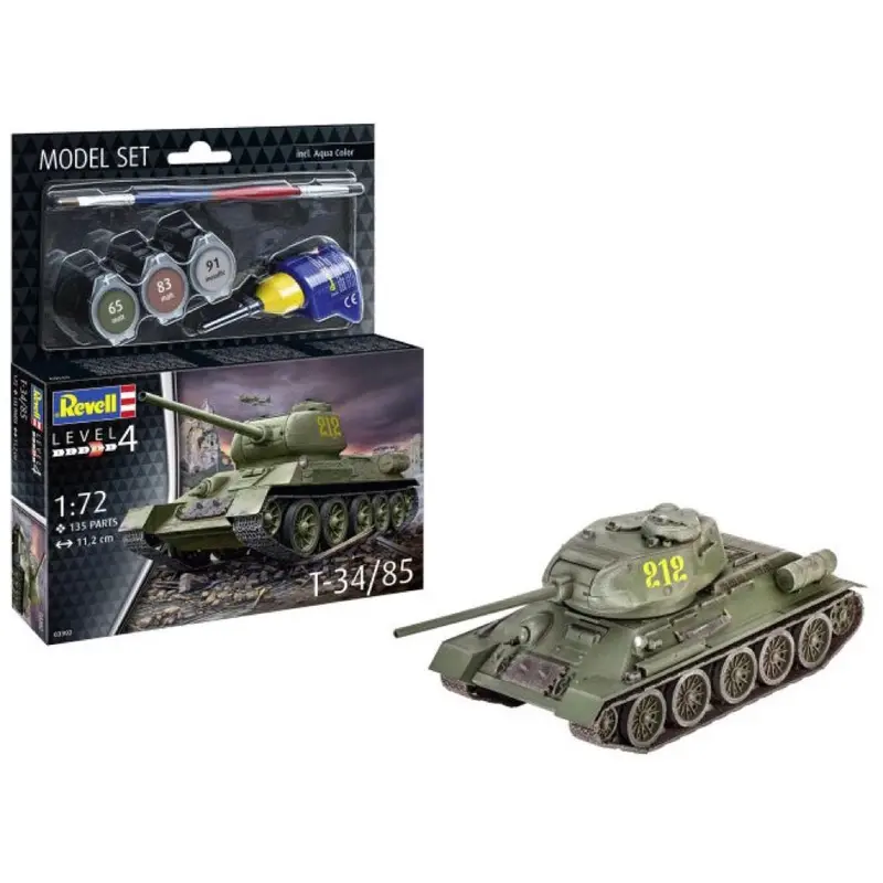 Revell 63302 1/72 T-34/85 Model Kit Set 1
