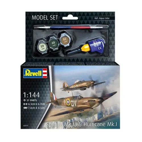 Revell 63771 1/144 Spitfire Mk.Ia & Hurricane Mk.I Model Set 2