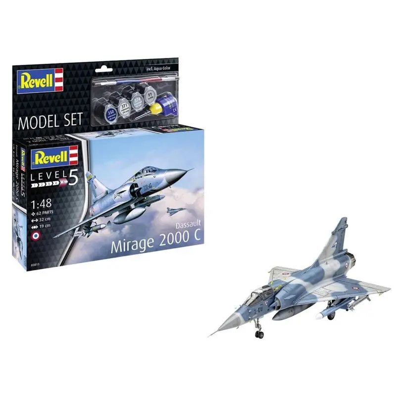 Revell 63813 1/48 Dassault Mirage 2000C Model Kit Set 1