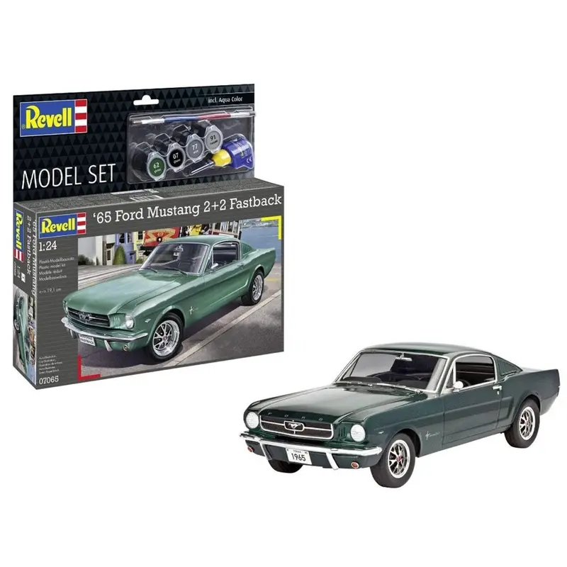 Revell 67065 1/24 1965 Ford Mustang 2+2 Fastback Model Kit Set 1