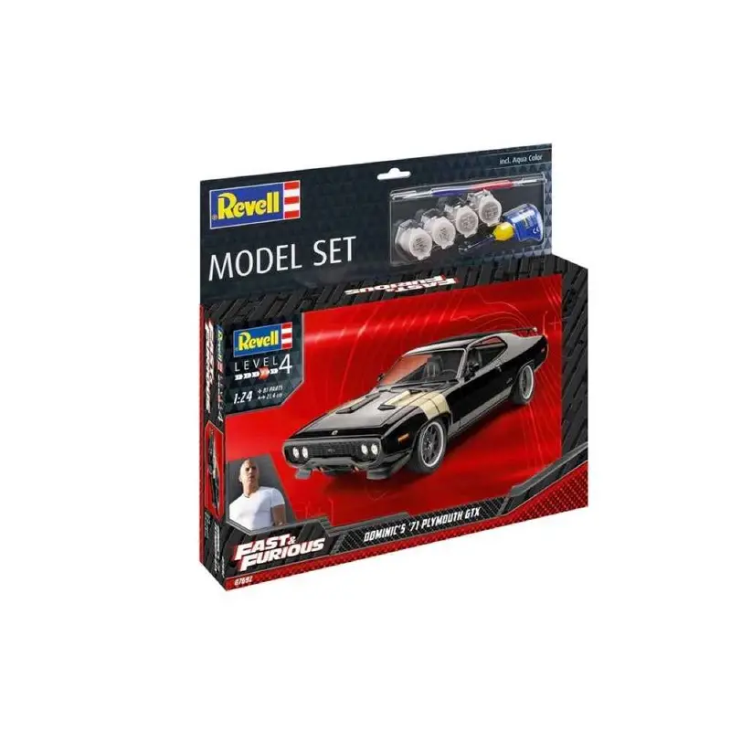 Revell 67692 1/24 F&F Dominic's 1971 Plymouth Gtx Model Set 1