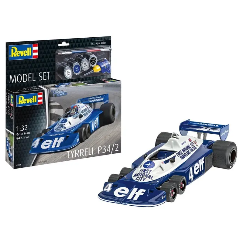 Revell 67741 1/32 Tyrrel P34/2 6-Wheeler Model Kit Set 1