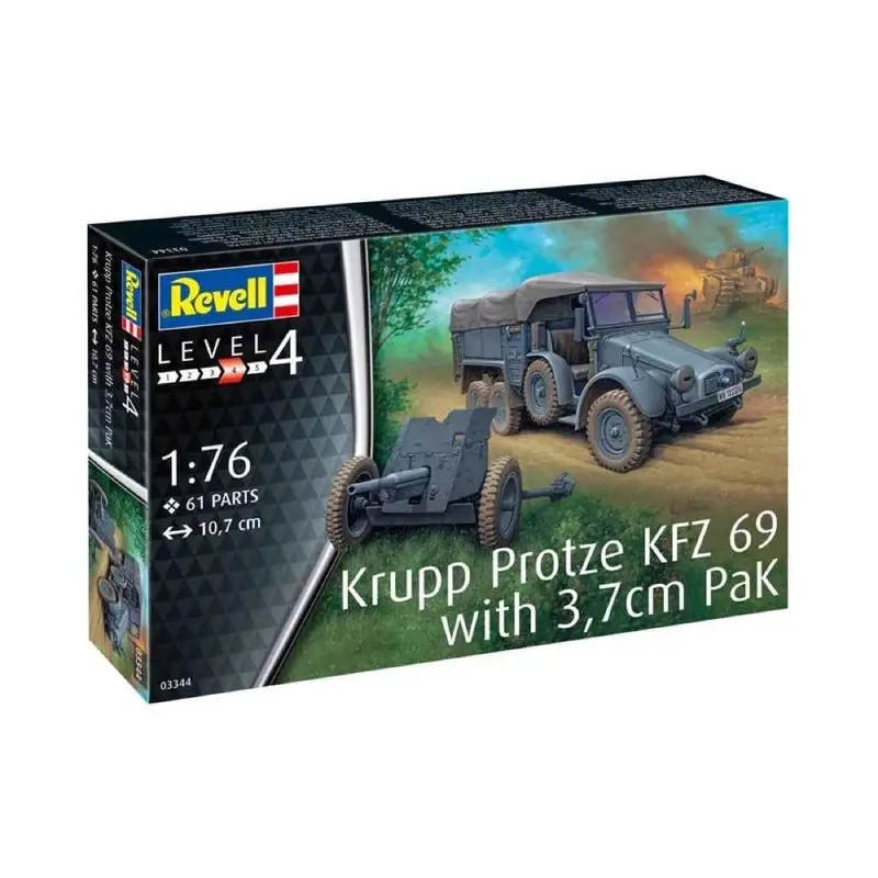 Revell 73344 1/76 Krupp Protze Kfz 69 With 3,7Cm Pak Starter Kit 1