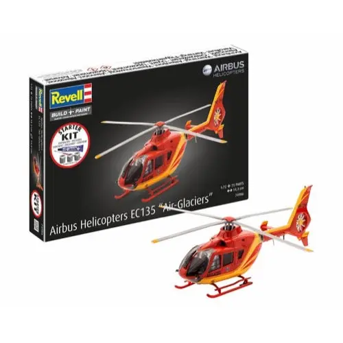 Revell 74986 1/72 Airbus Helicopters Ec135 Air-Glaciers Starter Kit 1