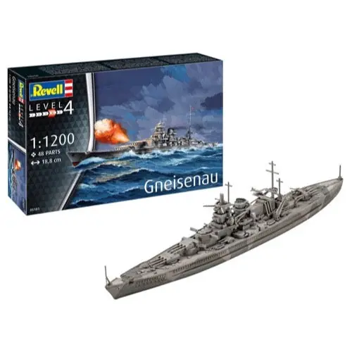Revell 75181 1/1200 Battleship Gneisenau Starter Kit 1