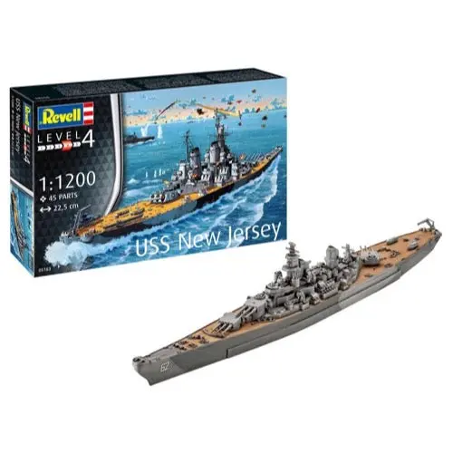 Revell 75183 1/1200 Battleship Uss New Jersey Starter Kit 1