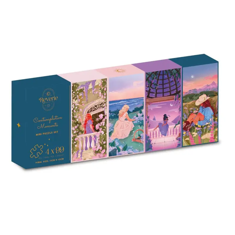 Reverie Contemplative Moments 4 X 99Pc Micro Jigsaw Puzzle Set 1