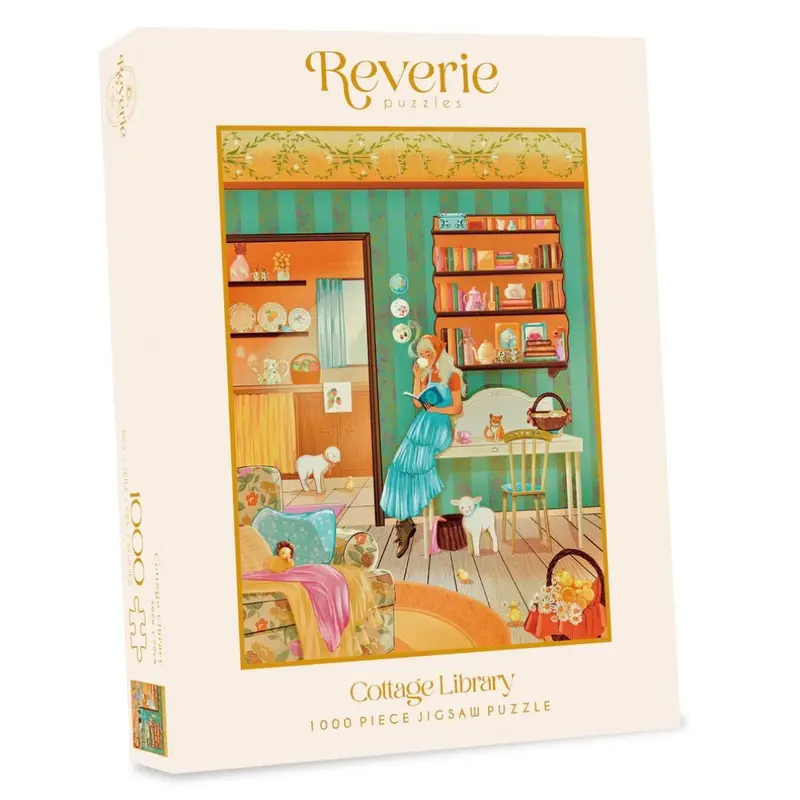 Reverie Cottage Library 1000Pc Jigsaw Puzzle 1