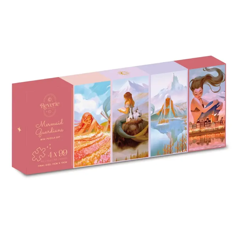 Reverie Mermaid Guardians 4 X 99Pc Micro Jigsaw Puzzle Set 1