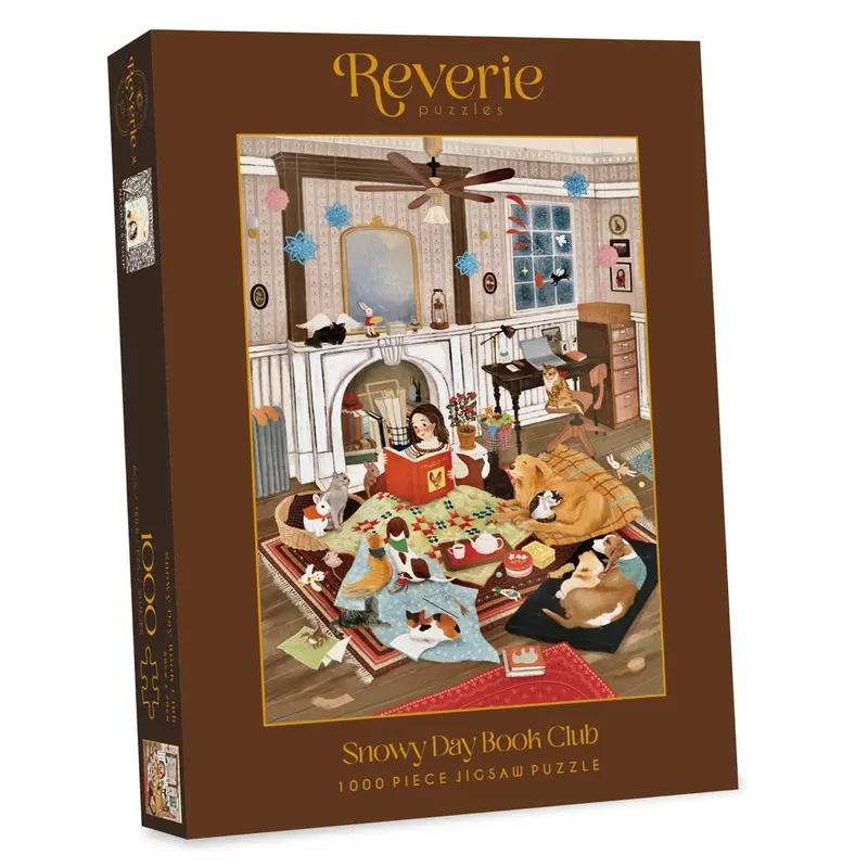 Reverie Snowy Day Book Club 1000Pc Jigsaw Puzzle 1